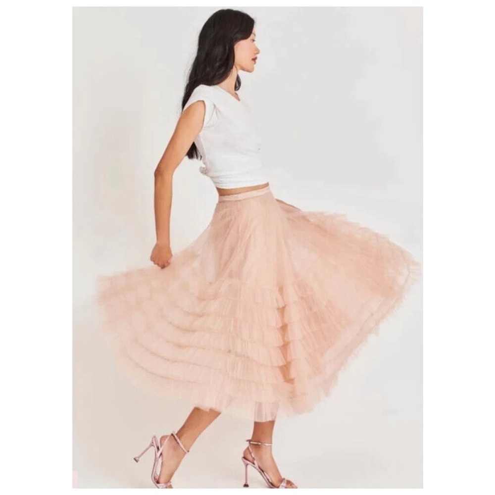 LOVESHACKFANCY MAXI TULLE SKIRT - Picture 3 of 5